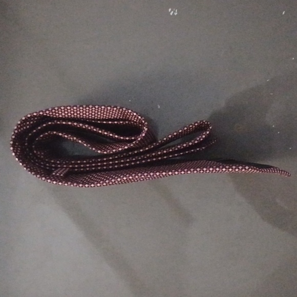 Joseph Abboud Burgundy, Brown and Pink Patterned Tie - Picture 5 of 5